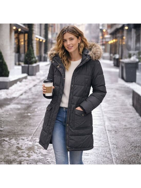 Lands' End Jackets & Blazers - 🧥 Lands’ End Women’s Goose Down Parka – Faux Fur Hood – Size M (10–12)